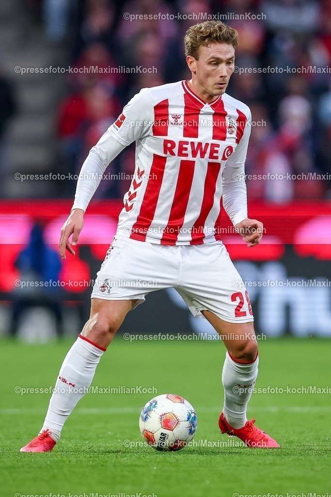 1FC06122501075 | 06.12.2025, Fußball, 1. FC Köln - FC St. Pauli, 1. Fußball Bundesliga, 13. Spieltag, RheinEnergie-STADION, Saison 2025 2026: Sebastian Sebulonsen&nbsp;(1FC Koeln #28)  DFB regulations prohibit any use of photographs as image sequences and or quasi-video.