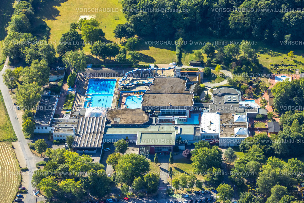 Herne220801155 | Luftbild, LAGO Die Therme, Freibad Sauna Wellness im Gysenbergpark, Börnig, Herne, Ruhrgebiet, Nordrhein-Westfalen, Deutschland