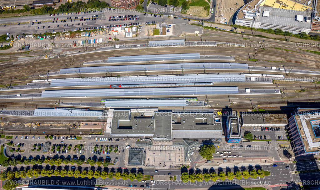 Dortmund240800877 | Luftbild, Hbf hauptbahnhof, Dortmund und Bahnsteige, Bahnhofsgebäude und Bahnhofsvorplatz, City, Dortmund, Ruhrgebiet, Nordrhein-Westfalen, Deutschland