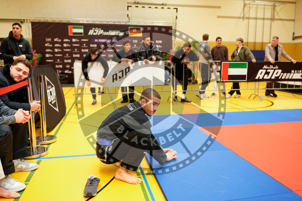 20240203PBB05510 | Fighters compete during the Brazilian Jiu-Jitsu Championship of the AJP Tour in Maintal by Frankfurt am Main, Germany, on February 2, 2024.
