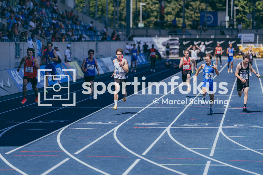 Deutsche Meisterschaften U20 / U16 2026 | Lennox Schmidt, SCC Berlin, 225, 4x100-Meter-Staffel, Deutsche Meisterschaften der U20 &amp; U16 2026, Lohrheidestadion Bochum-Wattenscheid, 10.07.2026. Foto: Marcel Schwering / sportimfokus - Realisiert mit Pictrs.com