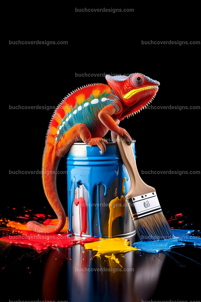 kameleon with paint (4) | Entdecken Sie kreative Buch Cover Designs für Self-Publishing-Autoren und Verlage! Unsere maßgeschneiderten Designs ziehen Leser an und bringen Ihre Geschichten visuell zum Leben. Lassen Sie uns Ihr perfektes Cover gestalten!