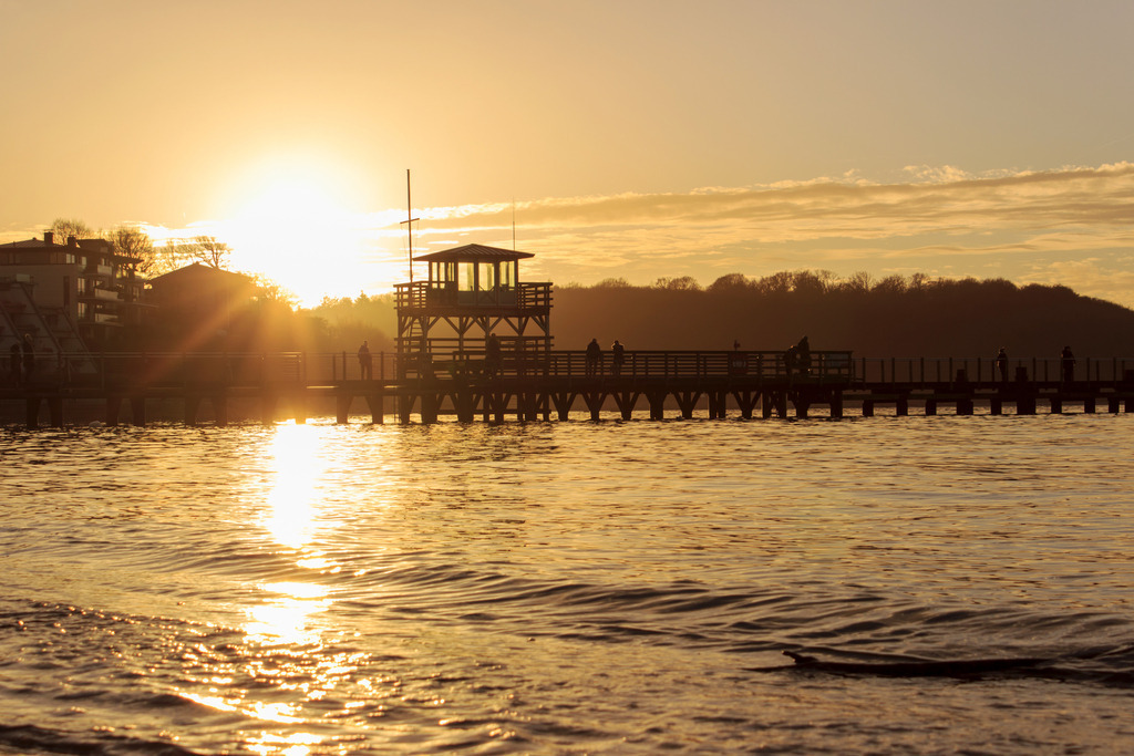 Strand in Glücksburg | Sonnenuntergang in Glücksburg - Realisiert mit Pictrs.com