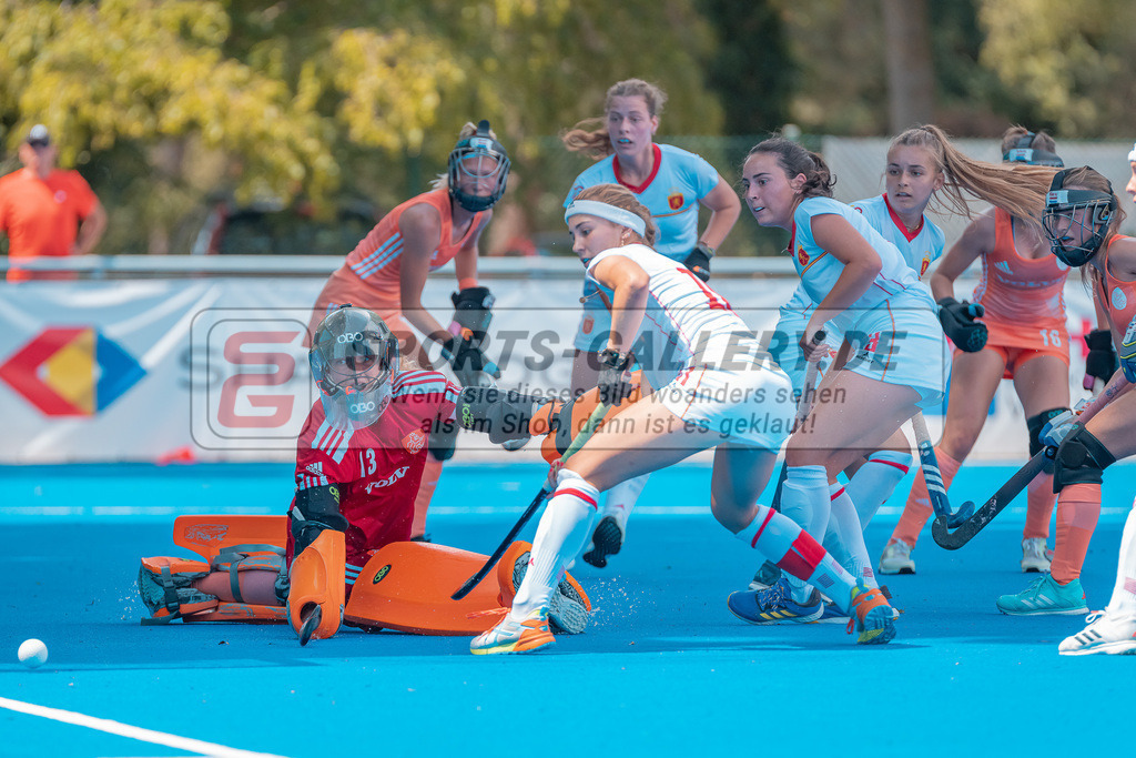 HK_20230711_101100 | Euro Hockey WU18 Spain vs Netherlands Championship Girls &amp; Boys am 11.7.2023 CHTC , Krefeld ,