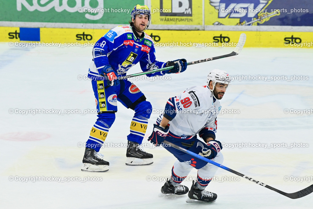 EC IDM Wärmepumpen VSV vs. Hydro Fehervar AV 19 | #90 Darren Archibald Hydro Fehervar, #8 Maximilian Rebernig EC VSV, EC IDM Wärmepumpen VSV vs. Hydro Fehervar AV 19, EC IDM Wärmepumpen VSV vs. Hydro Fehervar AV 19  am 17.01.2026 in Villach (Stadthalle Villach), Austria, (Photo by Bernd Stefan)