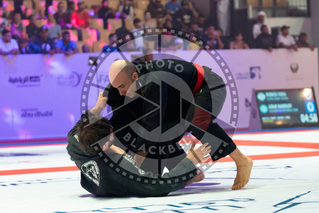 20231106PBB0186 | Fighters compete during the AJP World Master Championship in the Mubadala Arena in Abu Dhabi, Arab United Emirates, on November 6, 2023.