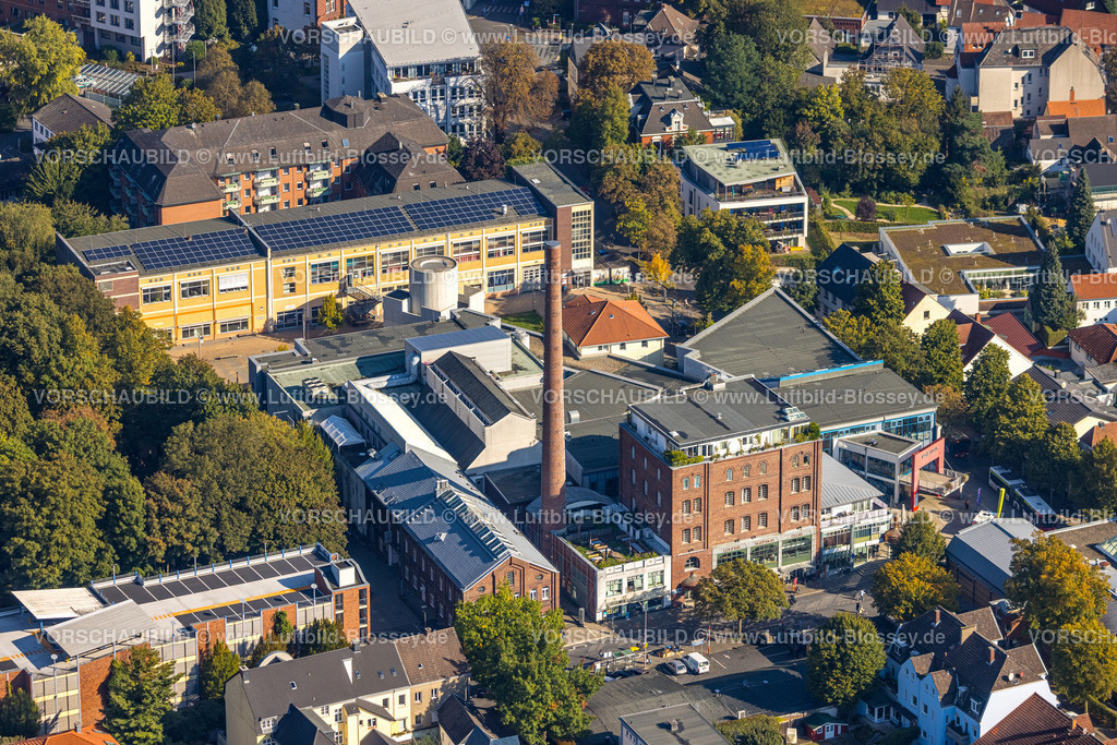 Unna220900276 | Luftbild, Platz der Kulturen, VHS Unna, Lindenbrauerei e. V. Kultur- und Kommunikationszentrum, Lindenplatz, Unna, Ruhrgebiet, Nordrhein-Westfalen, Deutschland