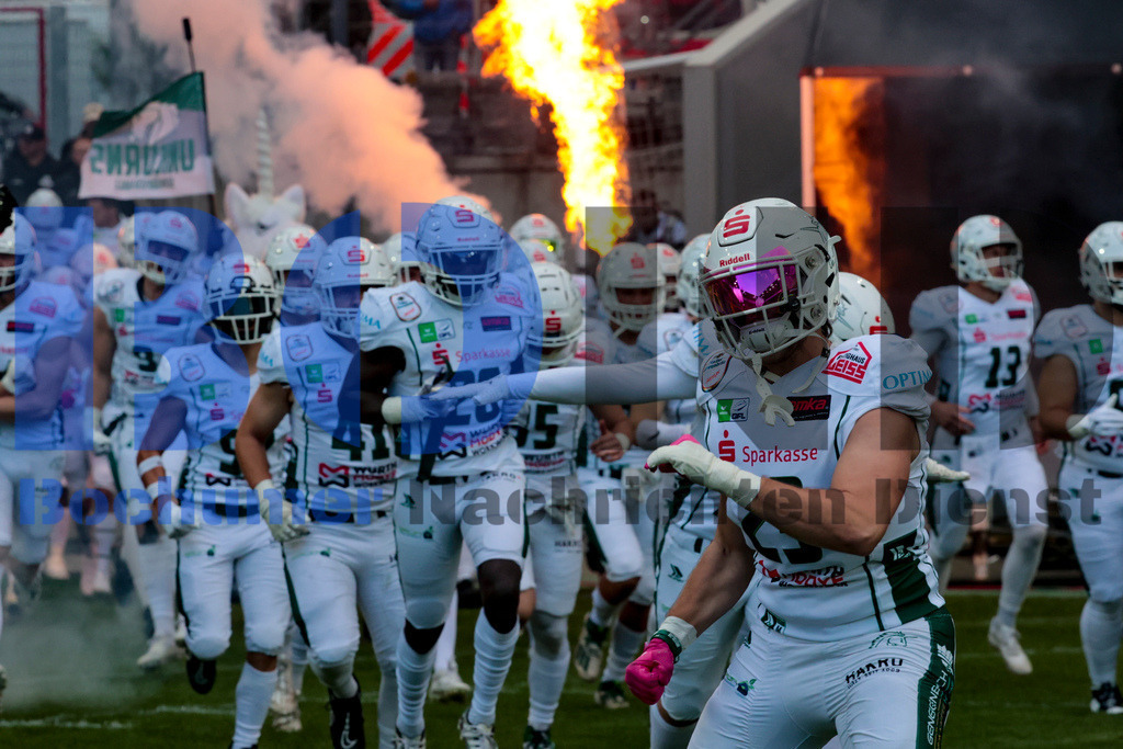  14.10.2023 - 
 | Sebastian Sendlak / Bochumer Nachrichtendienst (BOND) - GFL-Bowl 2023: Schwaebisch Hall Unicorns vs. Potsdam Royals - Realisiert mit Pictrs.com