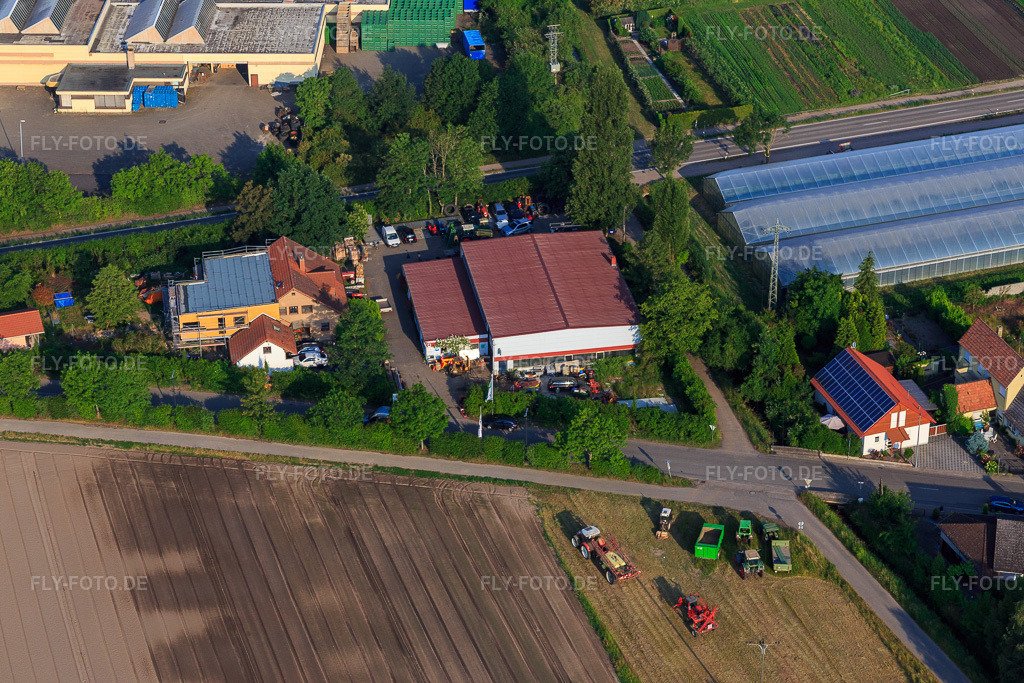 Luftbild: Natursteine und Transporte Kohler in Zeiskam im Bundesland Rheinland-Pfalz in Deutschland. Foto: IMG_080654.jpg vom 12.06.2015 durch Werner Riehm/FLY-FOTO.deWWW.NATURSTEINE-KOHLER.DE