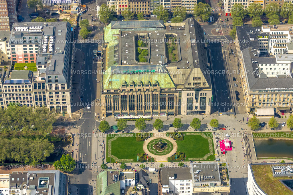 Duesseldorf240500918 | Luftbild, Galeria Düsseldorf Königdsallee und Corneliusplatz, Stadtmitte, Düsseldorf, Rheinland, Nordrhein-Westfalen, Deutschland