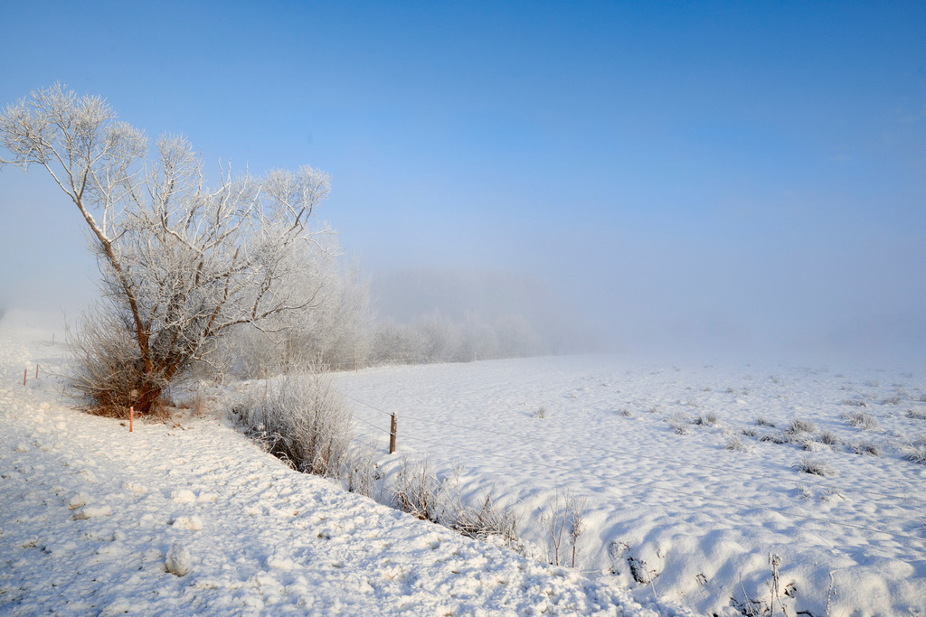 Winterlandschaft im Zickenbachtal | Rohr, Austria - February 02, 2015: Zickentaler Moor, Winterlandschaft im Zickenbachtal. - Realisiert mit Pictrs.com