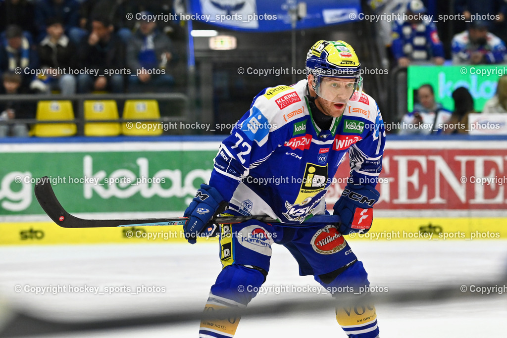 EC IDM WÄRMEPUMPEN VSV vs. MOSER MEDICAL GRAZ99ERS | #72 John Hughes EC VSV, EC IDM WÄRMEPUMPEN VSV vs. MOSER MEDICAL GRAZ99ERS, EC IDM WÄRMEPUMPEN VSV vs. MOSER MEDICAL GRAZ99ERS am 17.03.2026 in Villach (Stadthalle Villach), Austria, (Photo by Bernd Stefan)