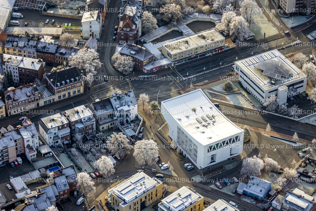 Hamm221203078 | Luftbild, Winterliche Städtische Musikschule Hamm, Mitte, Hamm, Ruhrgebiet, Nordrhein-Westfalen, Deutschland