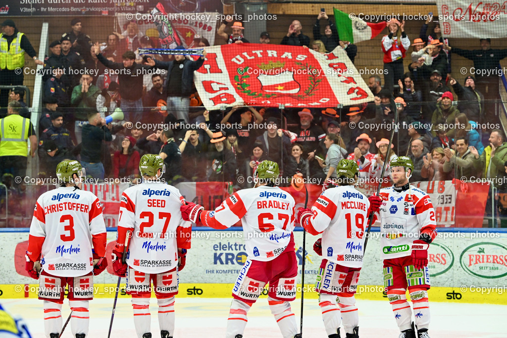 EC IDM WÄRMEPUMPEN VSV vs. HC Bozen | HC Bozen Fans, HC Bozen Mannschaft, EC IDM WÄRMEPUMPEN VSV vs. HC Bozen, EC IDM WÄRMEPUMPEN VSV vs. HC Bozen am 14.03.2025 in Villach (Stadthalle Villach), Austria, (Photo by Bernd Stefan)