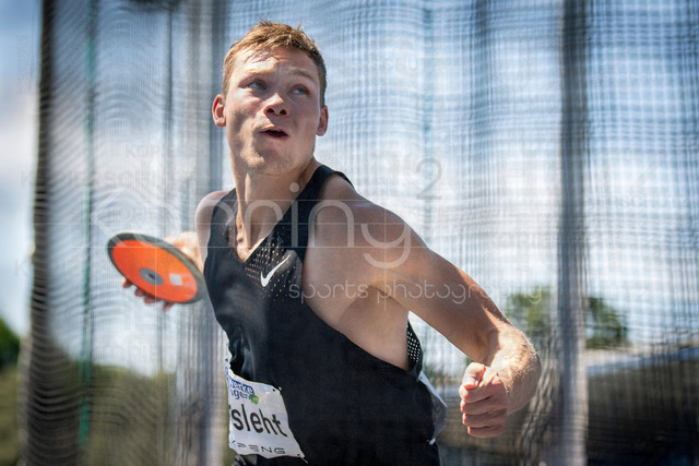 Multisport Event; Ratingen, 28.06.2026 | RATINGEN, GERMANY - JUNE 28, 2026 : Rasmus Roosleht (EST / Estonia) during the decathlon’s discus throw of the Multisport Event at Stadion Ratingen on June 28, 2026 in Ratingen, Germany.