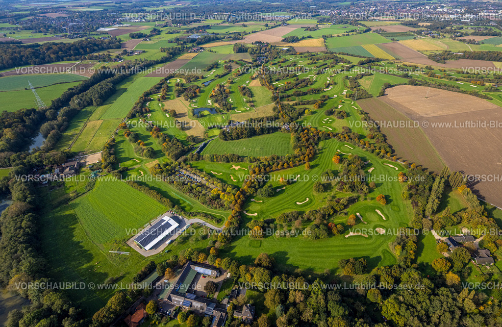 Neukirchen-Vluyn241013527 | Luftbild, Golfplatz Golfclub Op de Niep, Golfwiese und Sandbunker, Tönisberg, Kempen, Ruhrgebiet, Nordrhein-Westfalen, Deutschland