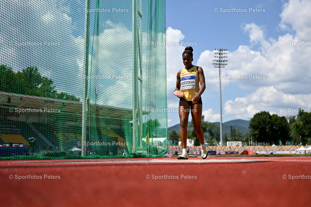 U18 EM - Tag 4_79 | European Athletics U18 Championships am 21.07.2024 in Banska Brystica; Diskuswurf, Favour Adesokan. Foto: Kai Peters - Realisiert mit Pictrs.com