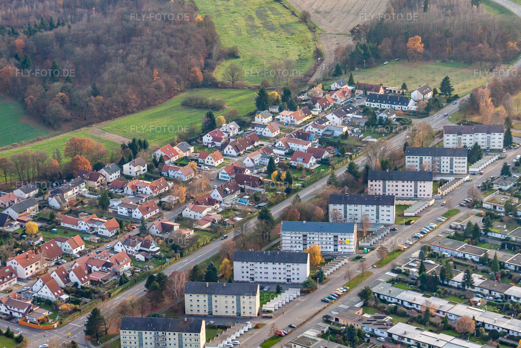 Luftbild: Neckarstr in Rastatt im Bundesland Baden-Württemberg in Deutschland. Foto: IMG_22879.jpg vom 21.11.2009 durch Werner Riehm/FLY-FOTO.de
