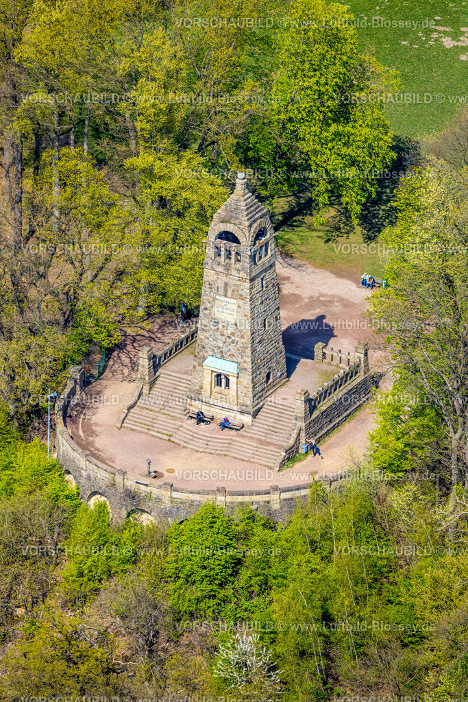 Witten260401770 | Luftbild, Berger-Denkmal auf dem Hohenstein, Witten, Ruhrgebiet, Nordrhein-Westfalen, Deutschland