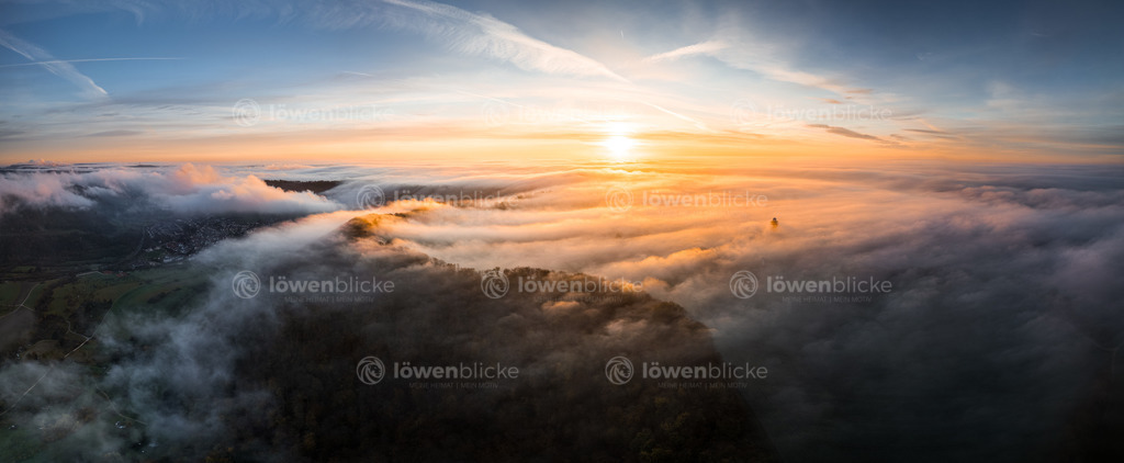 Wetterwarte bei Türkheim und Aufhausen im Nebel | löwenblicke | shop