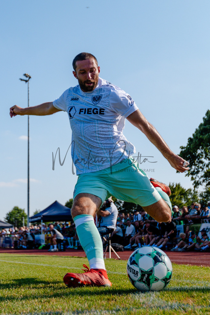 Testspiel, Saison 2026/27: SC Preußen Münster - Kickers Emden | Billerbeck, 10.07.2026: Testspiel, SC Preußen Münster gegen Kickers Emden auf der Anlage des DJK Billerbeck in Billerbeck. Foto: sportfotografie.ms | Markus Paletta - Realisiert mit Pictrs.com