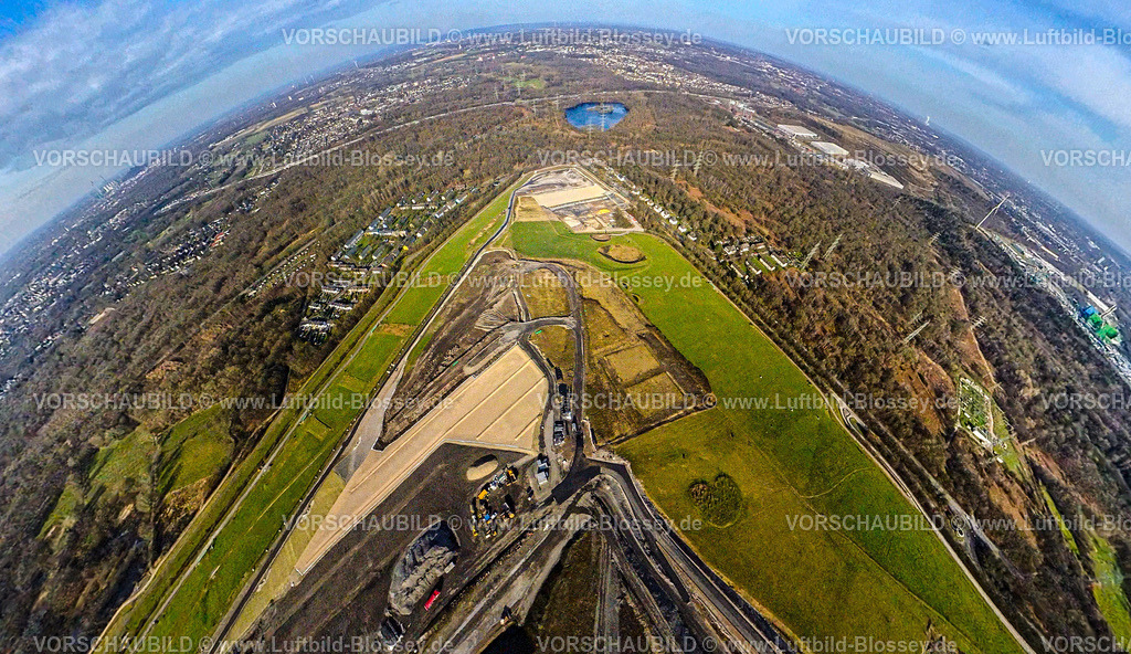 Gelsenkirchen250293026Nord | Luftbild, ZDE Zentraldeponie Emscherbruch, oben Emscherbruch mit Ewaldsee, Erdkugel, Fisheye Aufnahme, Fischaugen Aufnahme, 360 Grad Aufnahme, tiny world, little planet, fisheye Bild, Resser Mark, Gelsenkirchen, Ruhrgebiet, Nordrhein-Westfalen, Deutschland