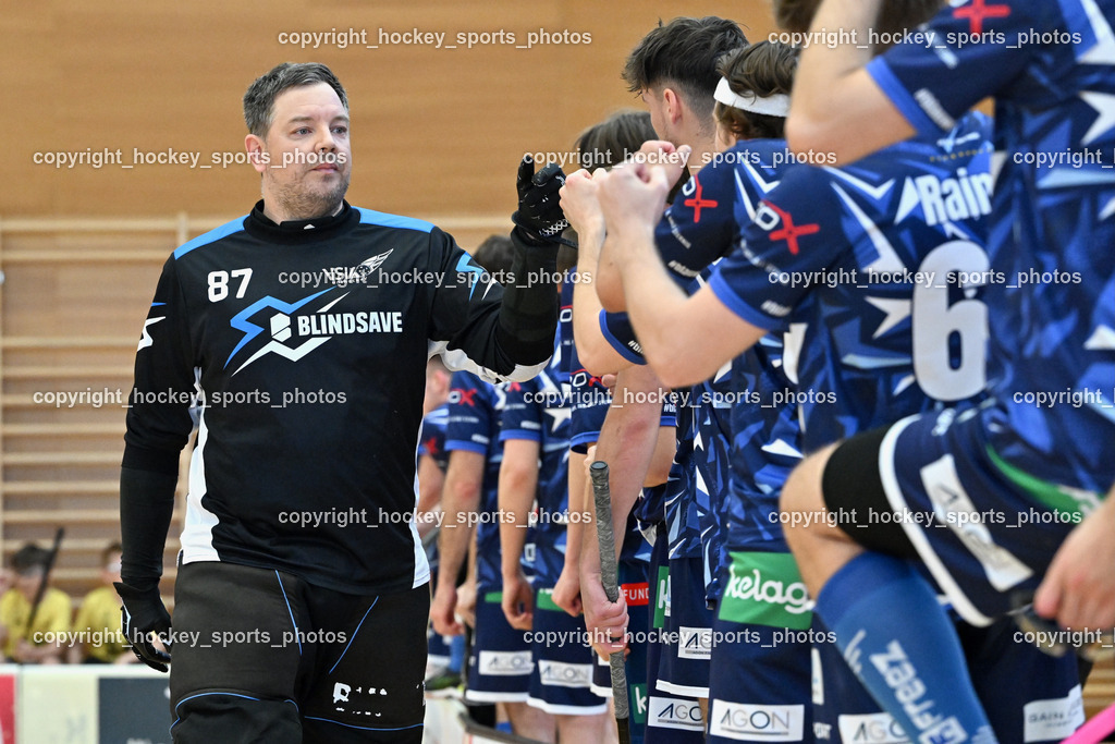VSV Unihockey vs. KAC Floorball | #87 Timmo Taurer VSV Unihockey, VSV Unihockey vs. KAC Floorball, VSV Unihockey vs. KAC Floorball am 12.04.2025 in Villach (Ballspielhalle St. Martin), Austria, (Photo by Bernd Stefan)