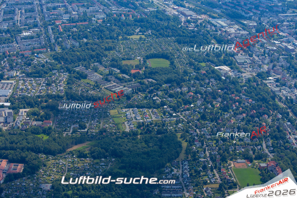 aktuelles Luftbild von Kappel Chemnitz - Luftaufnahme wurde 2018 von https://frankenair.de mittels Flugzeug (keine Drohne) erstellt.