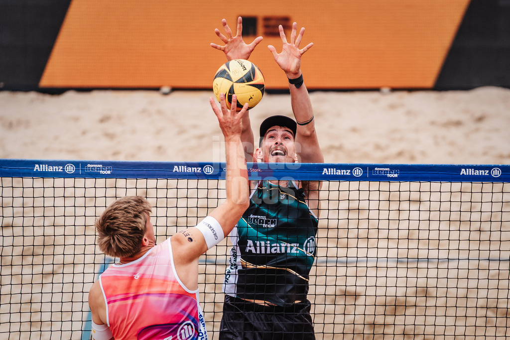 Beachvolleyball | Frauen | Allianz German Beach Tour 2025 | Tourstop Hamburg | 30.05.2025 | v.l. Luis Kubo und Lukas Pfretzschner