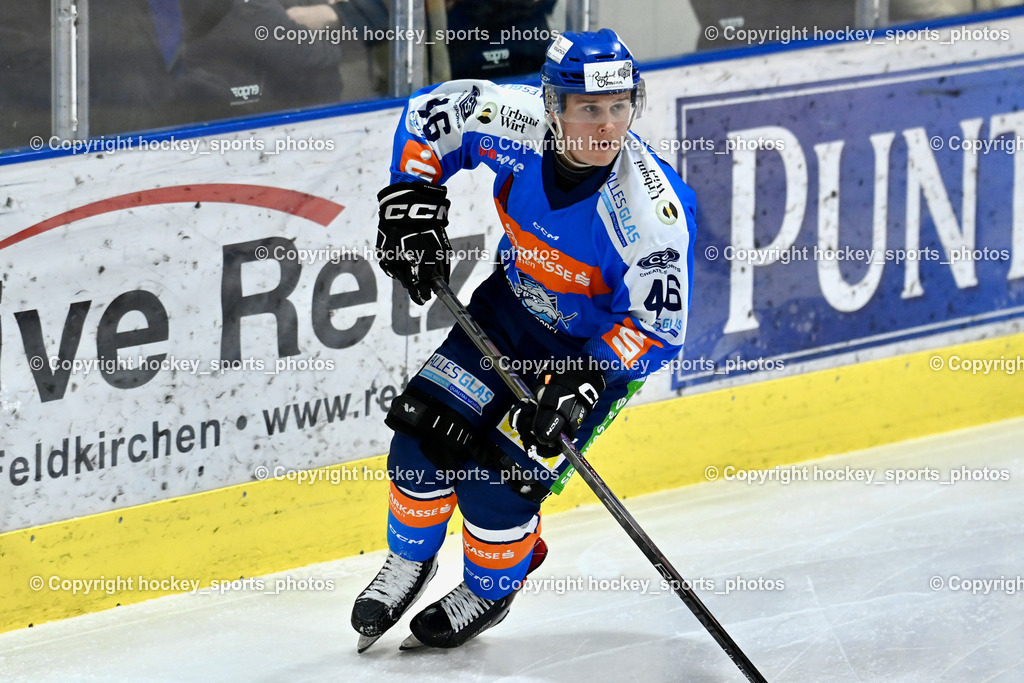 ESC Steindorf vs. ESV Ferlach  | #46 Maurer Julian ESC Steindorf, ESC Steindorf vs. ESV Ferlach , ESC Steindorf vs. ESV Ferlach  am 15.02.2026 in Steindorf (Ossiachersee Halle), Austria, (Photo by Bernd Stefan)