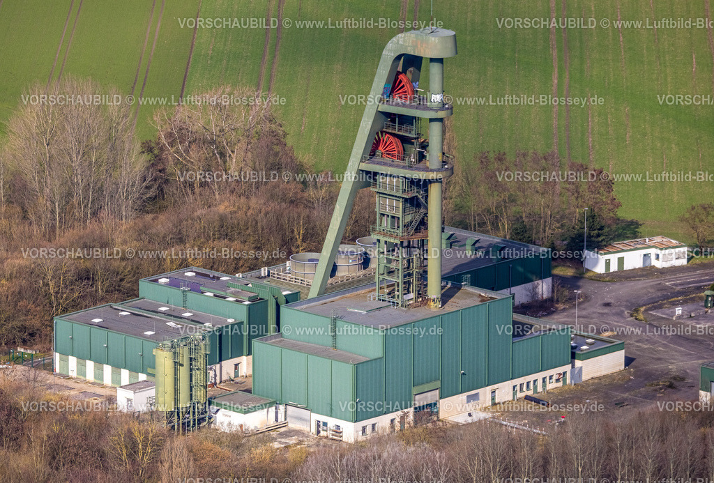 Hamm230214781 | Luftbild, Schacht Lerche mit Förderturm, geplanter Rückbau, Stadtbezirk Pelkum, Hamm, Ruhrgebiet, Nordrhein-Westfalen, Deutschland