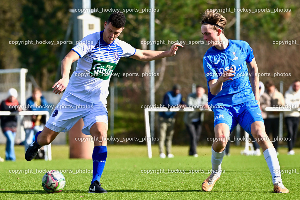 SAK vs. Dellach Gail | #11 Saso Kovacevic Dellach Gail, #5 Jakob Geister SAK, SAK vs. Dellach Gail, SAK vs. Dellach Gail am 22.03.2025 in Klagenfurt (Sportpark Welzenegg), Austria, (Photo by Bernd Stefan)