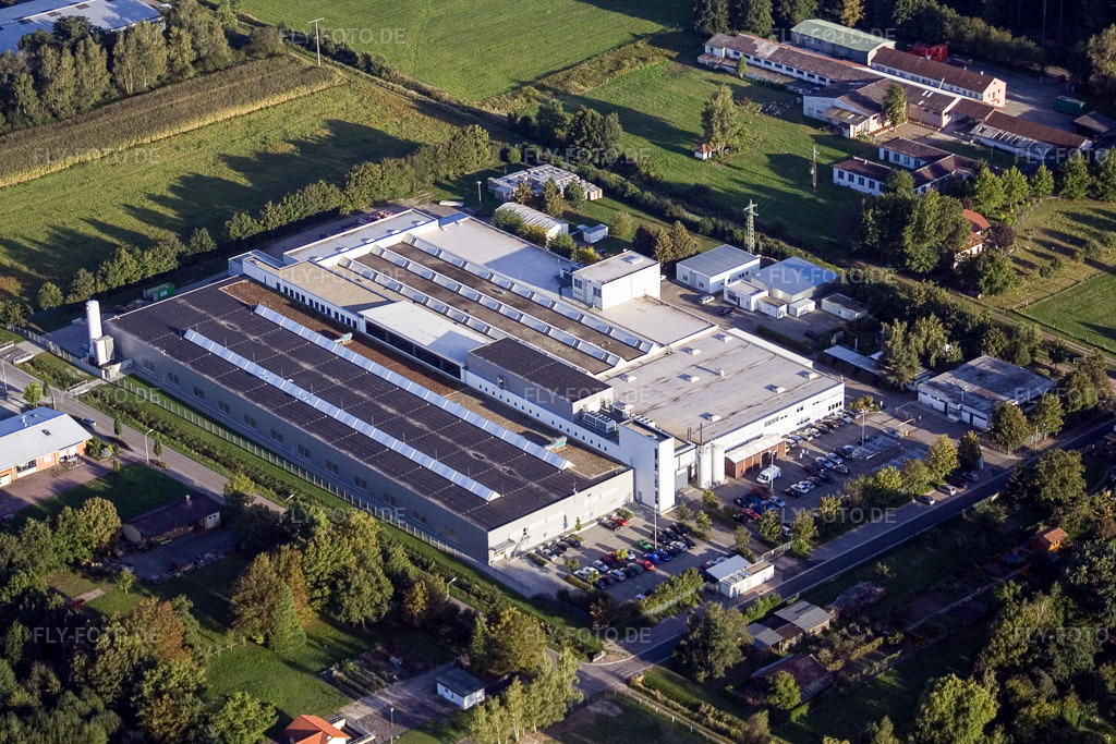 Luftbild: Industriegebiet Am Bruchbach mit Fa Becker im Ortsteil Schaidt in Wörth im Bundesland Rheinland-Pfalz in Deutschland. Foto: IMG_8067.jpg vom 13.09.2007 durch Werner Riehm/FLY-FOTO.de