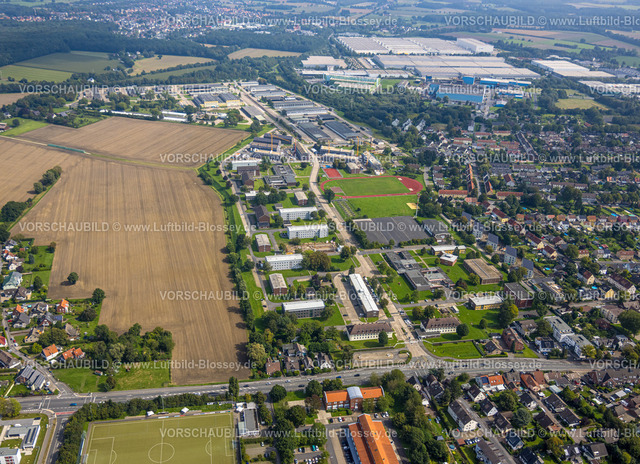 Unna230900903 | Luftbild, Glückauf-Kaserne, Baustelle, Königsborn, Unna, Ruhrgebiet, Nordrhein-Westfalen, Deutschland