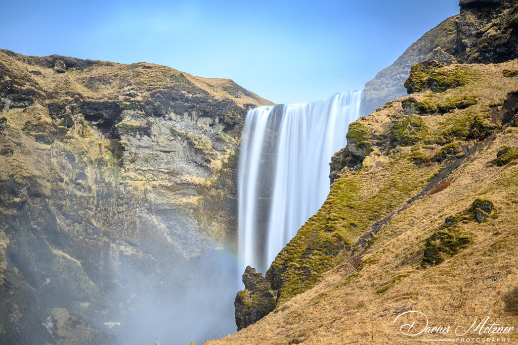 Der Wasserfall Skogafoss | Der Wasserfall Skogafoss auf Island