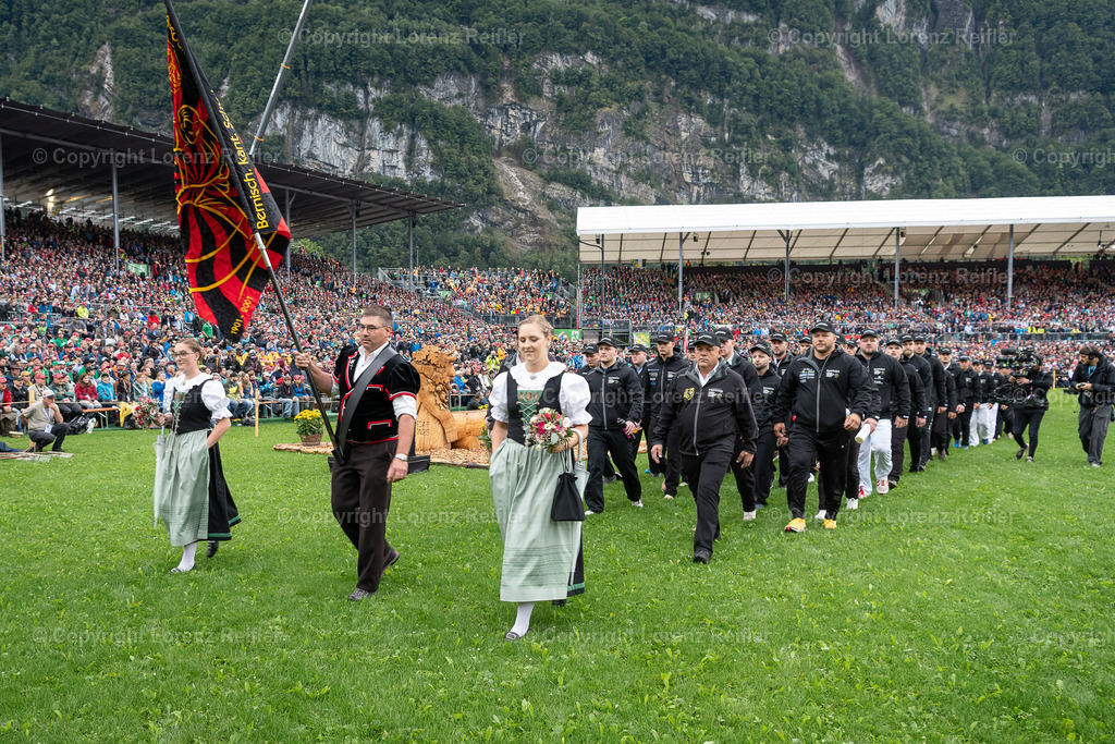 Schwingen -  ESAF 2025 Samstag Einmarsch | Mollis, 30.8.25, Schwingen - ESAF Samstag.