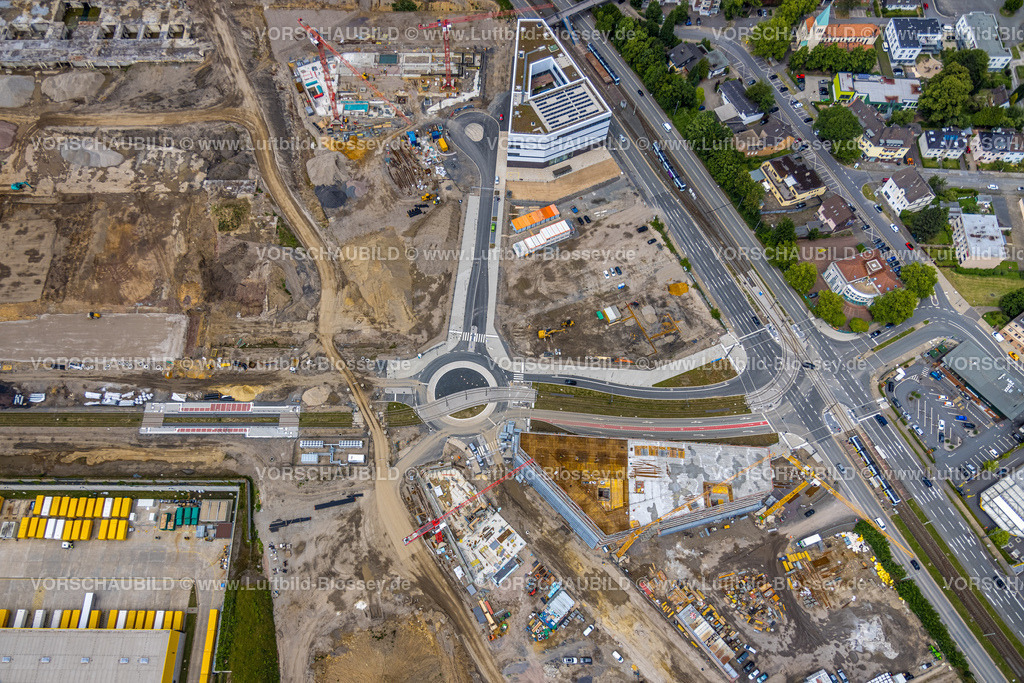 Bochum220604884 | Luftbild, Gewerbegebiet Mark 51/7, Neubau des O-Werk Campus auf dem ehemaligen Opel-Areal, Zentrum für das Engineering Smarter Produkt-Service Systeme (ZESS), Laer in Bochum, Ruhrgebiet, Nordrhein-Westfalen, Deutschland