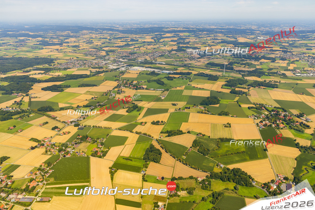 Schrägluftbild  Hoyel  Melle - Das Luftbild wurde 2025 vom UL-Flugzeug heraus erstellt (ohne Drohne- keine Drohnenaufnahme ) - Hochauflösende Luftaufnahme -Nicht vergleichbar mit Google Maps oder Satelittenbilder- Die Geschenkidee !Mit Lizenz und Bildrechte bestellbar