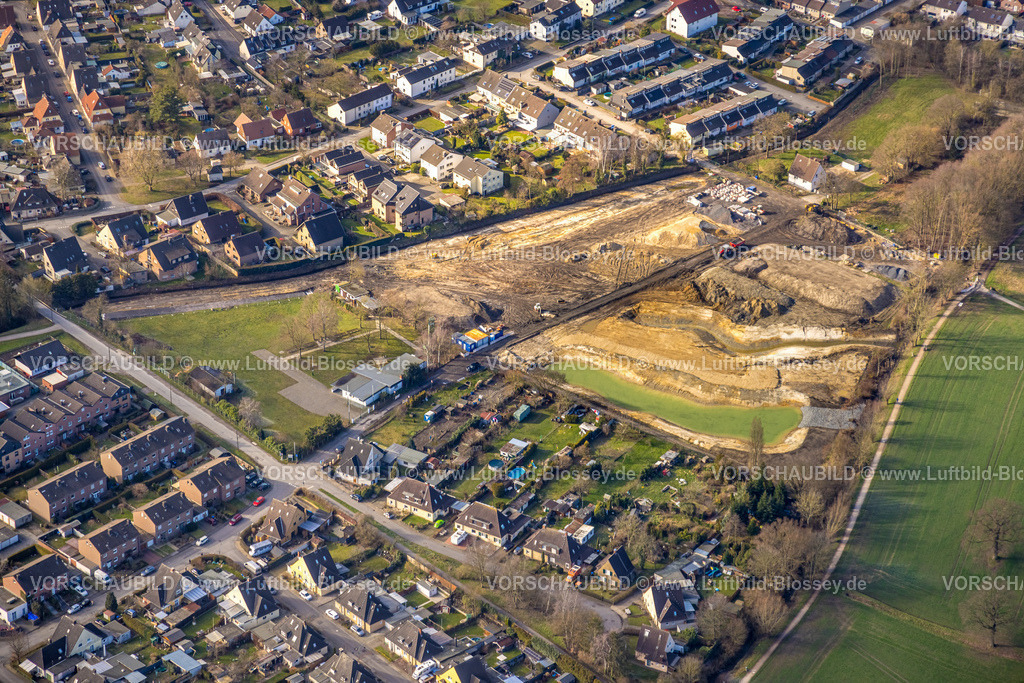 Hamm230213045 | Luftbild, Bauarbeiten Lippeverband, Renaturierung Erlenbach zwischen Mennenkamp und Geithe, Uentrop, Hamm, Ruhrgebiet, Nordrhein-Westfalen, Deutschland
