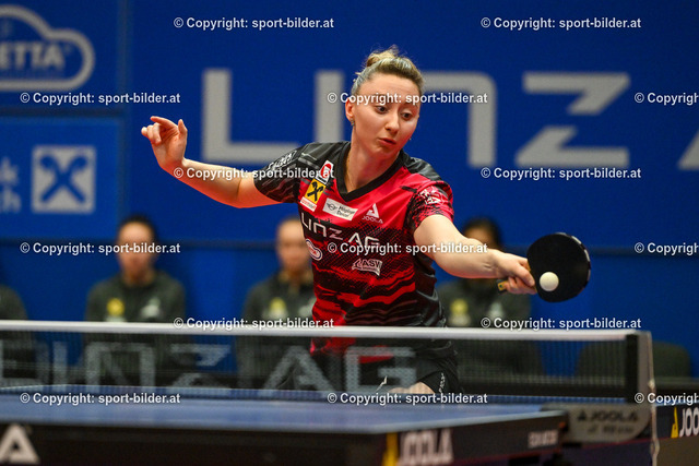 AUT, Tischtennis ETTU Womans Champions League Semi Final 2, Linz AG Froschberg (AUT) vs Metz TT (FRA) | 19.02.2023, Sportpark Lissfeld, AUT, Tischtennis ETTU Womans Champions League Semi Final 2, Linz AG Froschberg (AUT) vs Metz TT (FRA), im Bild Sofia Polcanova (Froschberg Linz)


// ETTU, Tischtennis Womans Champions League Semi Final 2 between Linz AG Froschberg (AUT) vs Metz TT (FRA) in Linz, Austria on 2023/02/19