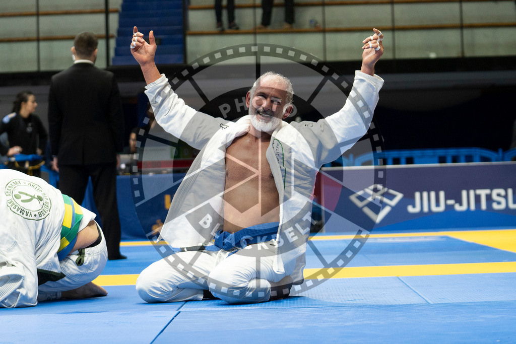 20240122PBB6677 | Fighters compete during the second day of the IBJJF European Championship in Paris, France, on January 22, 2024.