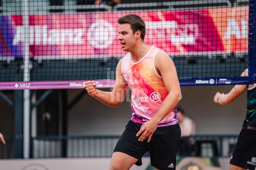Beachvolleyball | Frauen | Allianz German Beach Tour 2025 | Tourstop Hamburg | 30.05.2025 | Jonas Kaminski ballt die Faust