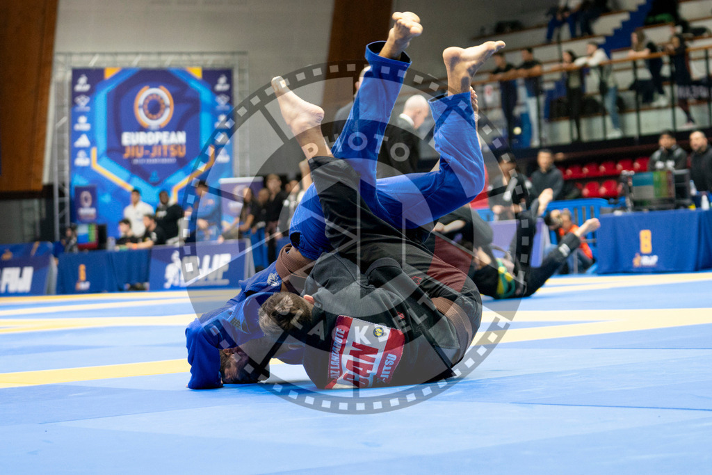 20240124PBB00310 | Fighters compete during the second day of the IBJJF European Championship in Paris, France, on January 24, 2024.