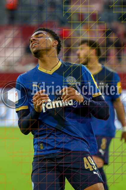 10.04.2026, GER, Fussball, Herren, 2. BL, Saison 2025/2026, Fortuna Düsseldorf - Holstein Kiel | Ikem Arinzechukwu (Kiel) ist enttäuscht 