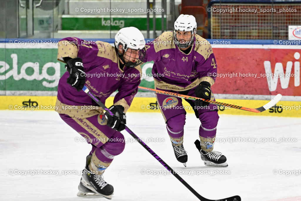 EC Kellerberg vs. EC Arnoldstein | #44 Jank David EC Kellerberg, #31 Frank Patrick EC Kellerberg, EC Kellerberg vs. EC Arnoldstein, EC Kellerberg vs. EC Arnoldstein am 27.01.2026 in Villach (Stadthalle Villach), Austria, (Photo by Bernd Stefan)