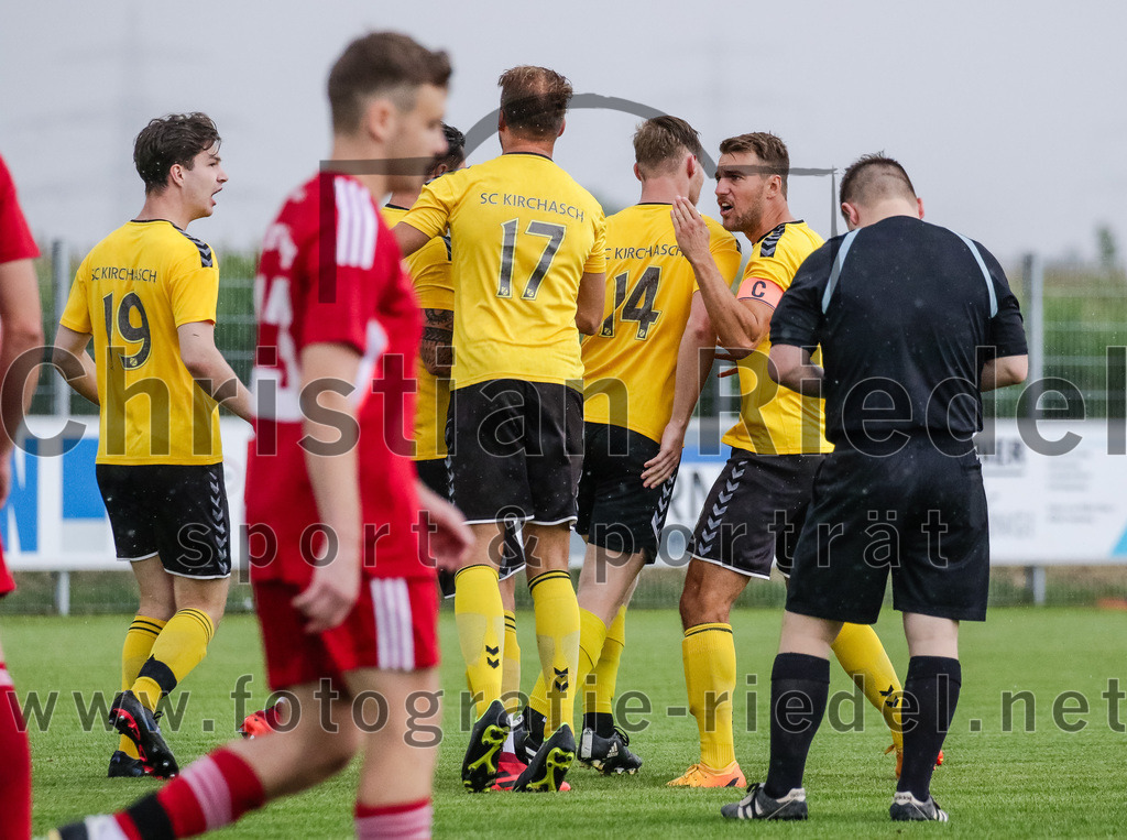 2023-07-29_010_FC_Finsing_gegen_SC_Kirchasch | Finsing, Deutschland, 29.07.2023:
Fußball, Kreisliga 2023 / 2024, 1. Spieltag, FC Finsing gegen SC Kirchasch, Endergebnis: 0:2

Jubel nach dem 0:1 durch Alexander Mrowczynski (SC Kirchasch, #23)

Foto: Christian Riedel / fotografie-riedel.net