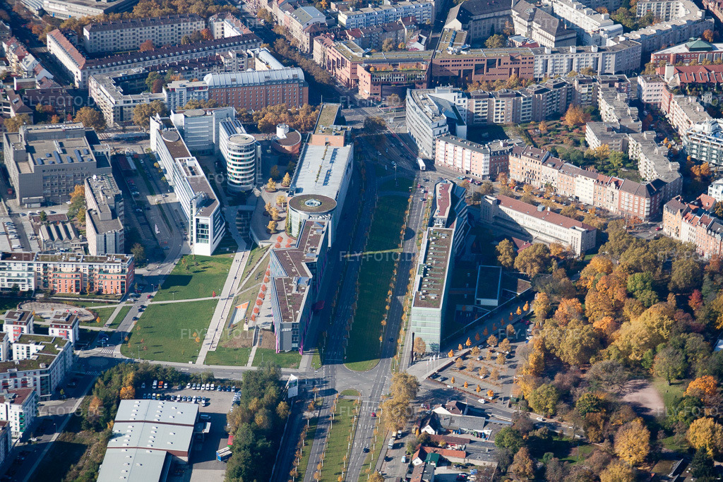 Luftbild: Kriegsstraße Ost im Ortsteil Südstadt in Karlsruhe im Bundesland Baden-Württemberg in Deutschland. Foto: IMG_35012.jpg vom 31.10.2010 durch Werner Riehm/FLY-FOTO.de