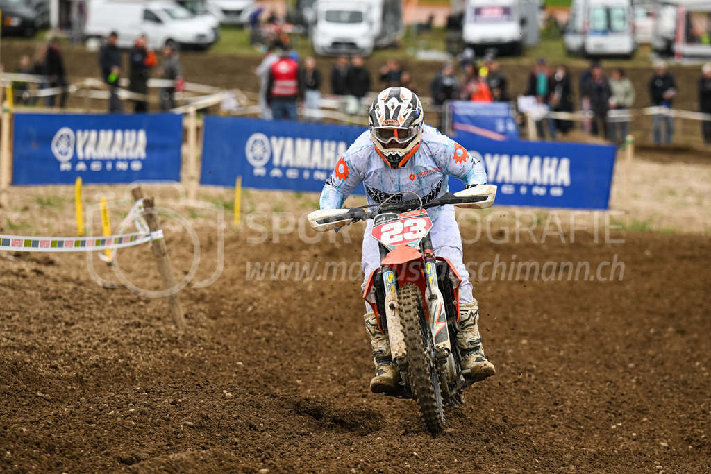 Motocross Schlatt bei Winterthur - 30. April 2023 | #23 Leuenberger Joerg aus Kollbrunn (CH) auf Zachmann KTM in der Kategorie Senioren am Motocross Schlatt bei Winterthur, 30. April 2023. 
Instagram: @mx_schlatt | @mc_wila | @sam_schweiz
Bild: Sportfotografie Markus Aeschimann | www.markus-aeschimann.ch - Realisiert mit Pictrs.com
