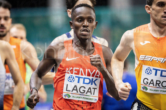 World Athletics Indoor Championships Kujawy Pomorze 26, 20.03.2026 | TORUN, POLAND - MARCH 20:  Festus LAGAT (KEN) competes in the men's 1500m during the World Athletics Indoor Championships Kujawy Pomorze 26 on day 1 / session 2 at Kujawsko-Pomorska Arena Torun on March 20, 2026 in Torun, Poland. 