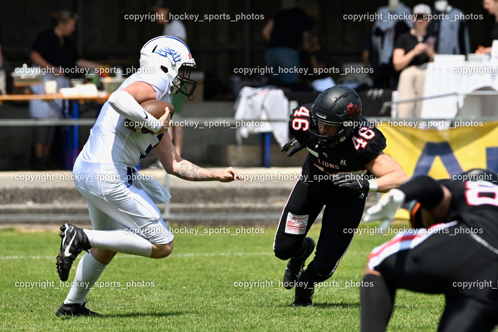 Carinthian Lions vs. Cineplexx Blue Devils | #46 Erian Dominik Carinthian Lion, Carinthian Lions vs. Cineplexx Blue Devils, Carinthian Lions vs. Cineplexx Blue Devils am 09.06.2025 in Klagenfurt (ASV Sportplatz), Austria, (Photo by Bernd Stefan)